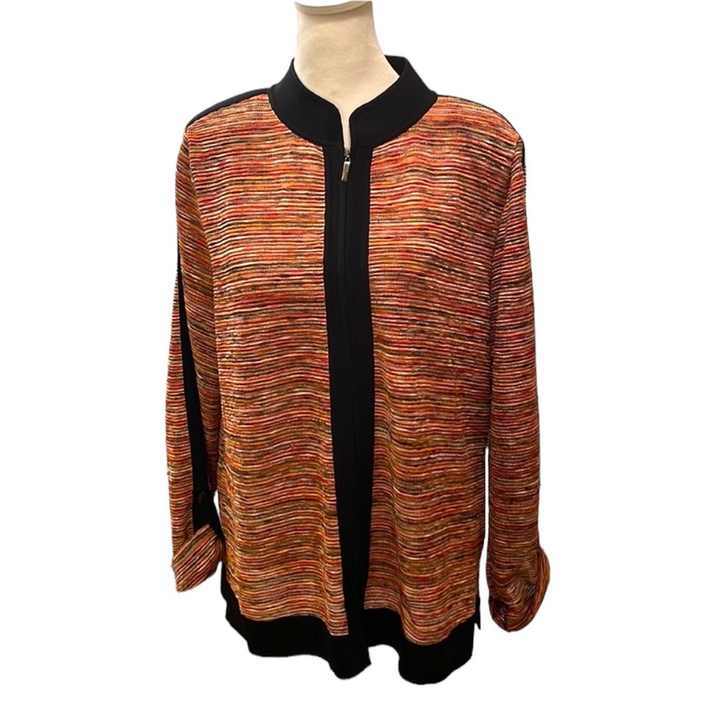 Misook zip up cardigan jacket. Size M. GUC.